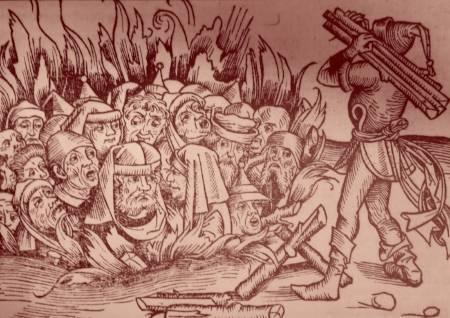 Des fosses étaient creusées, et les juifs y étaient précipités sur des bûchers&nbsp;